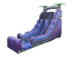 Purple Marble Dual Lane Aufblasbare Trockenrutsche