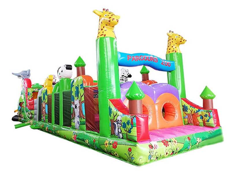 E105706 Aufblasbarer Hindernisparcours Zoo – Bild 1