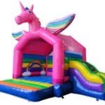 Hüpfburg Einhorn Mit Rutsche