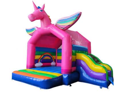 Hüpfburg Einhorn Mit Rutsche