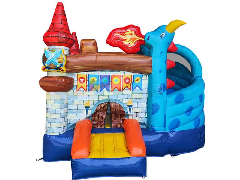 E132717 Hüpfburg Drachenland Mit Rutsche – Bild 1
