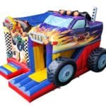 Hüpfburg Monstertruck Mit Rutsche