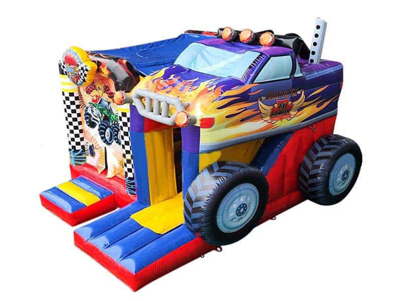 E132719 Hüpfburg Monstertruck Mit Rutsche – Bild 1